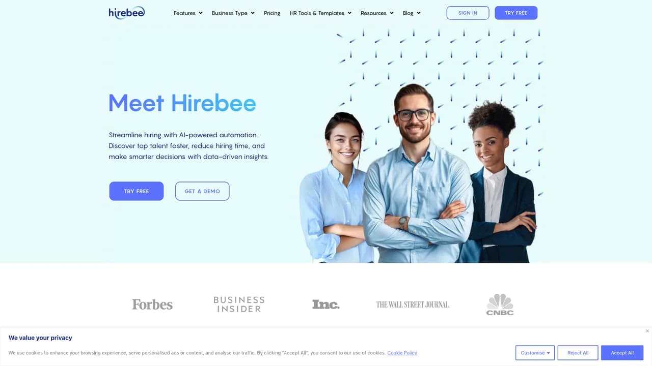 hirebeeai screenshot