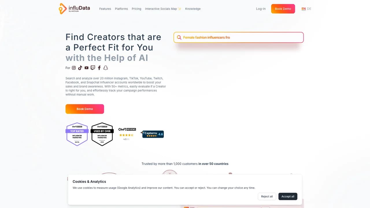 infludata screenshot