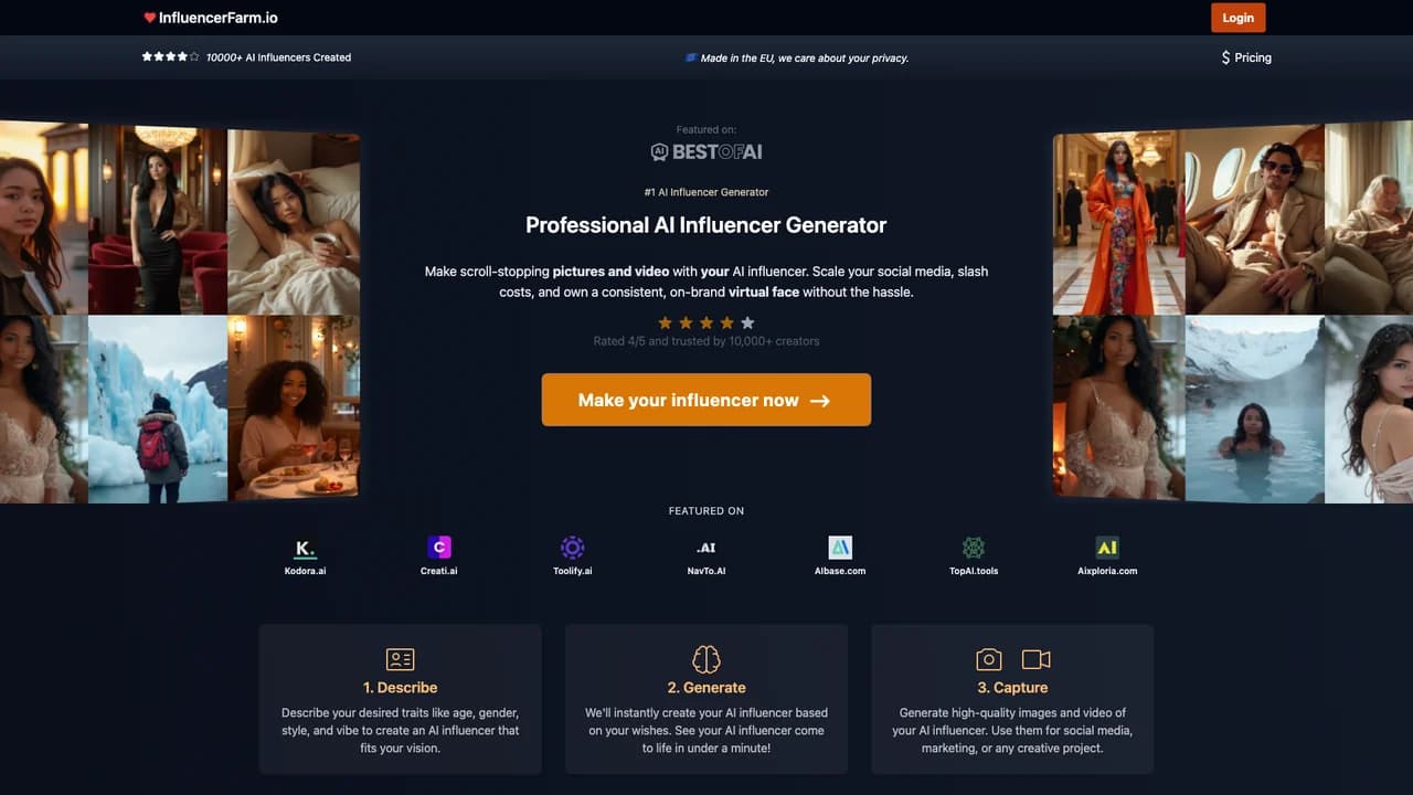 influencerfarm screenshot