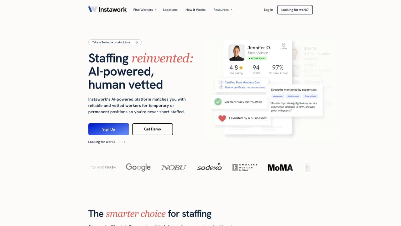 instawork screenshot