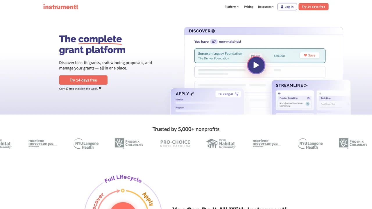 instrumentl screenshot