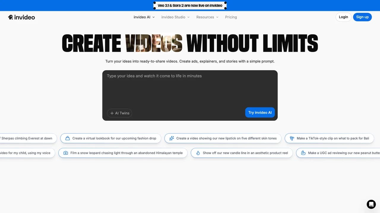 invideo screenshot