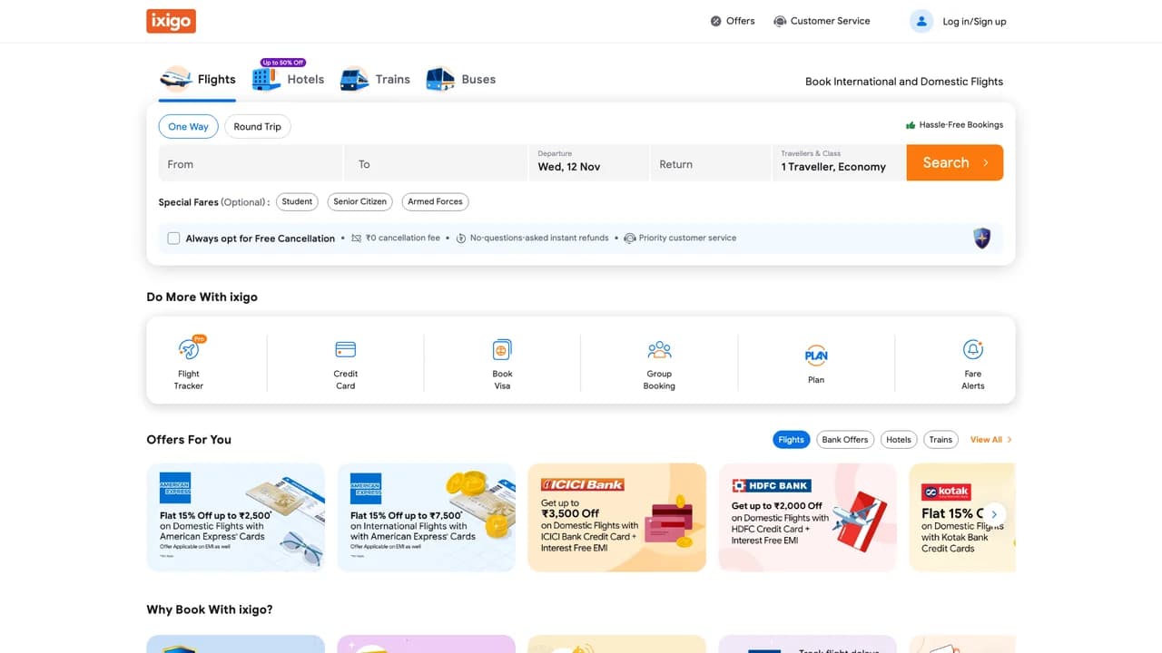 ixigo screenshot