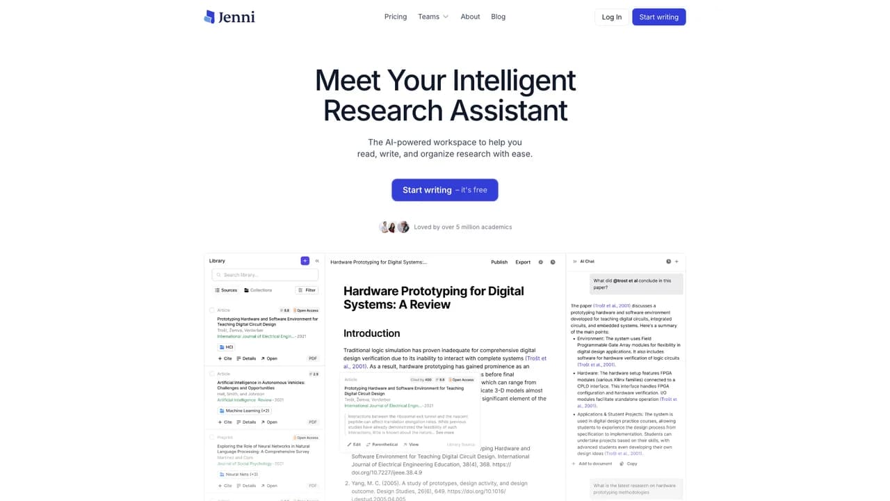 jenni-ai screenshot