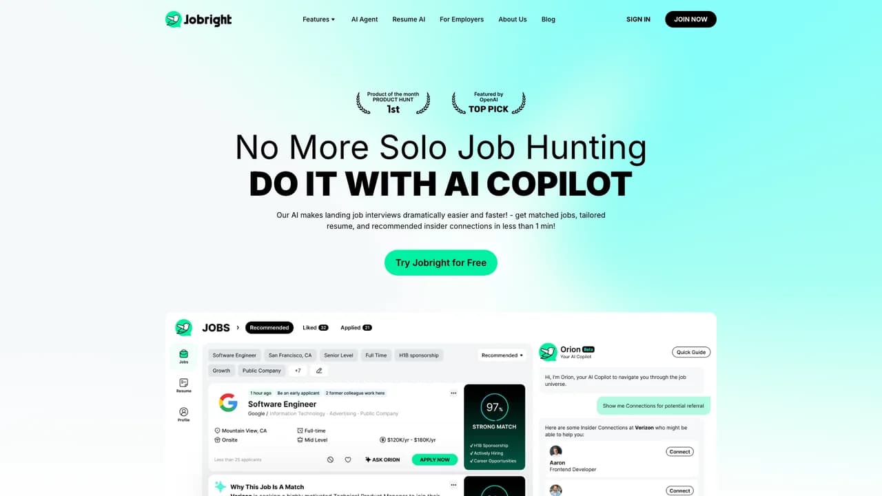 jobright screenshot