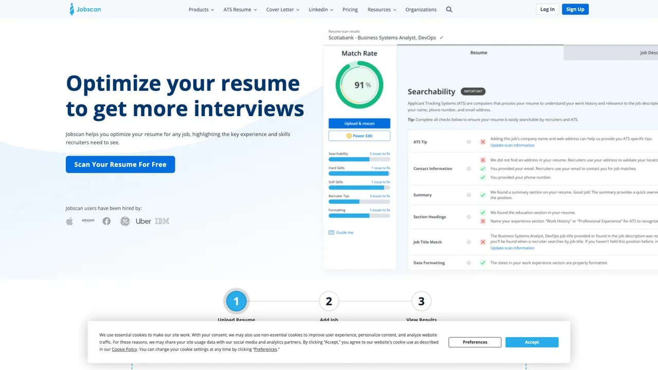 jobscan screenshot