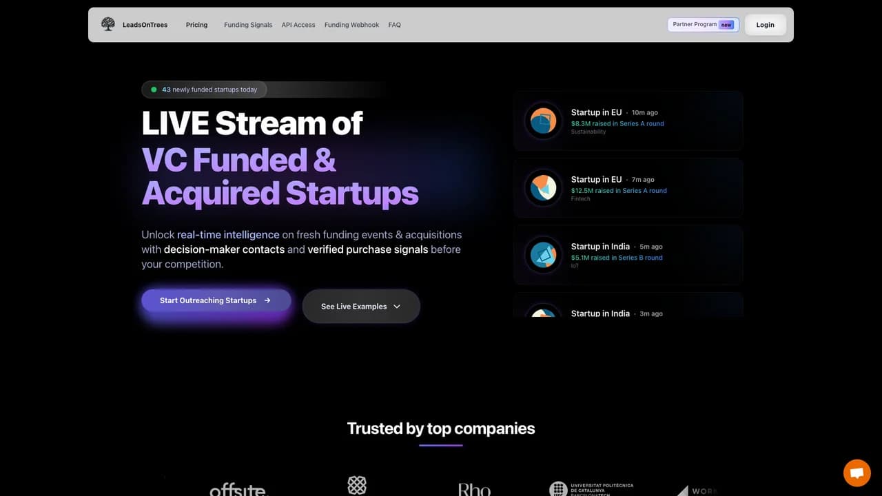 leadsontrees screenshot