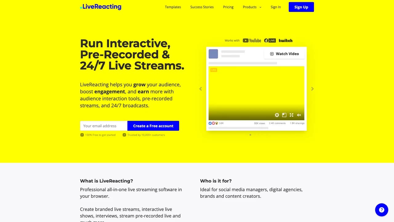 livereacting screenshot