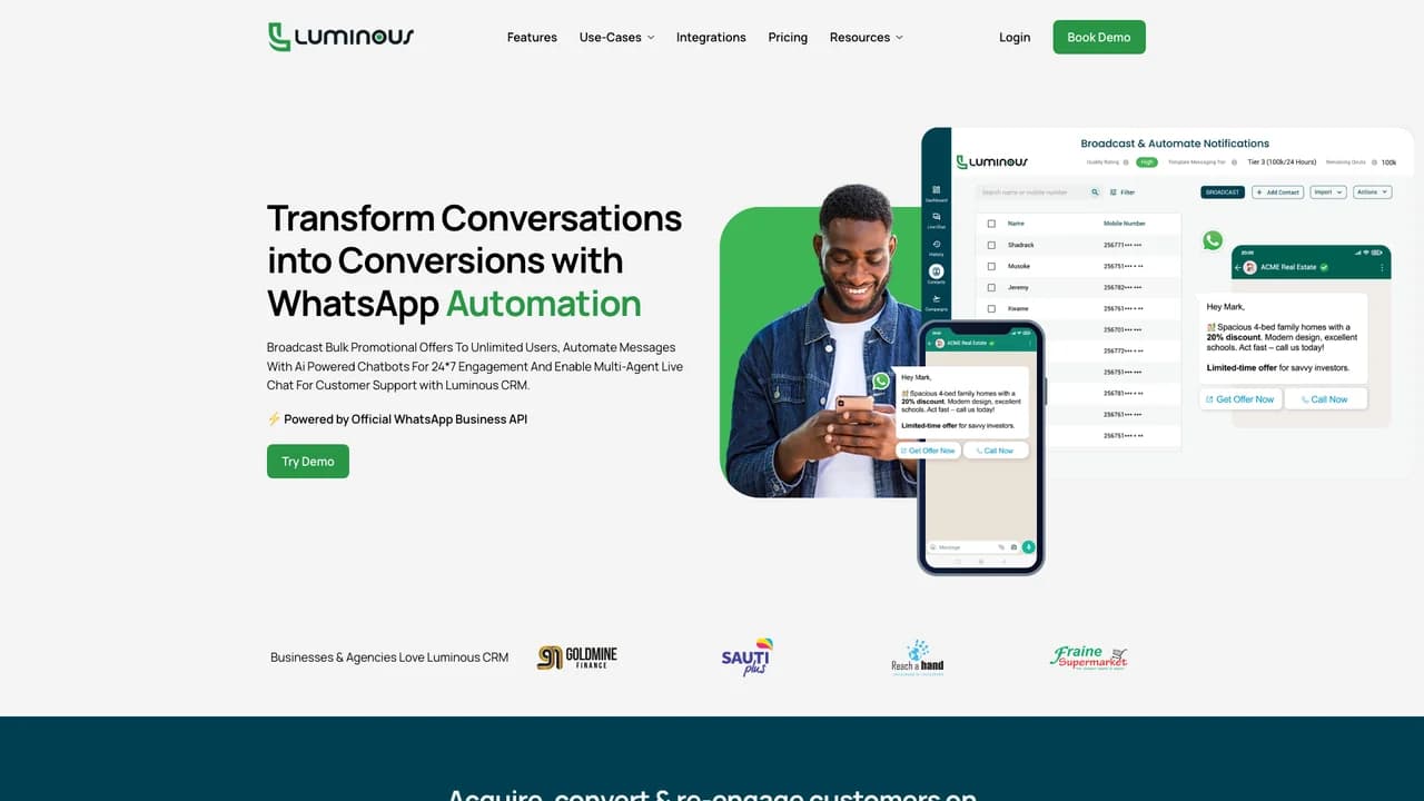 luminous-crm screenshot