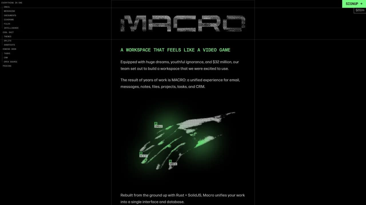 macro screenshot