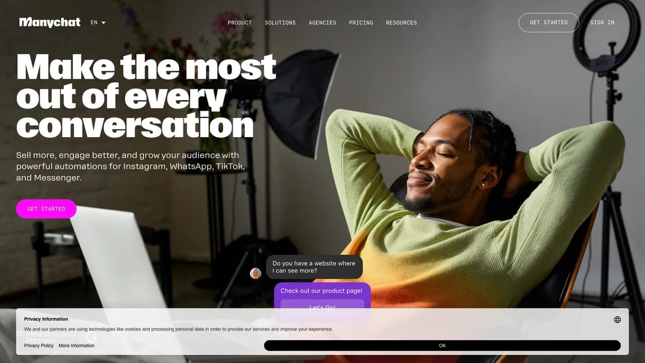 manychat screenshot