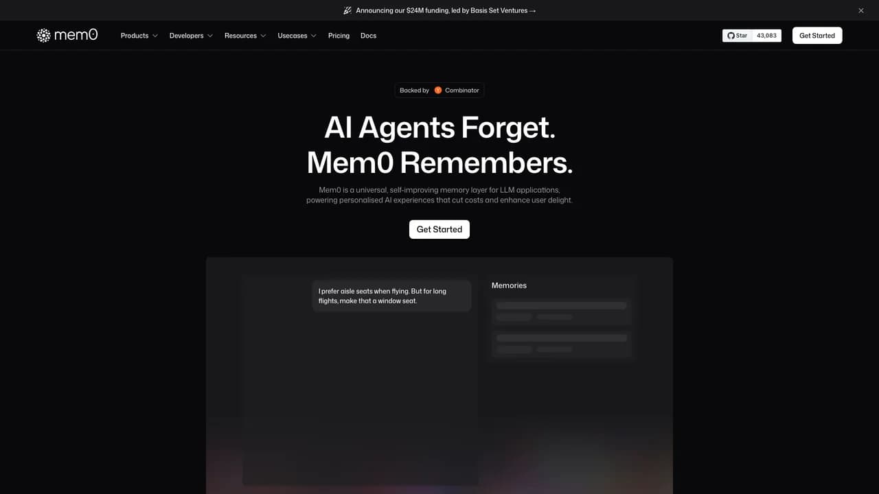 mem0 screenshot