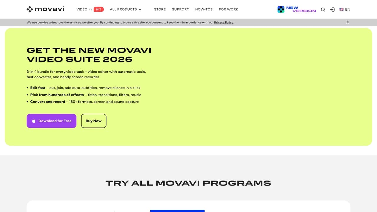 movavi-video-editor-2026 screenshot
