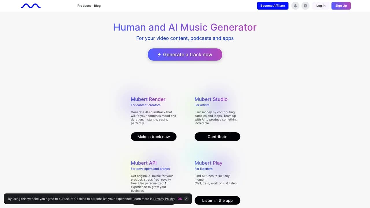 mubert screenshot
