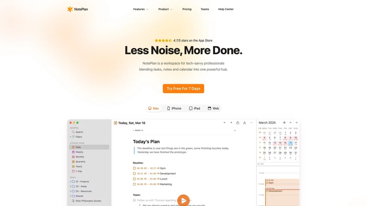 noteplan screenshot