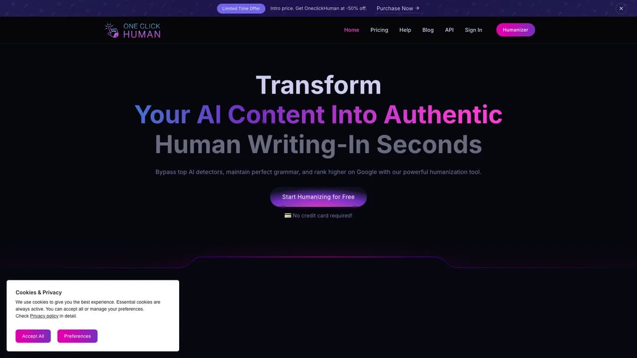 oneclickhuman screenshot