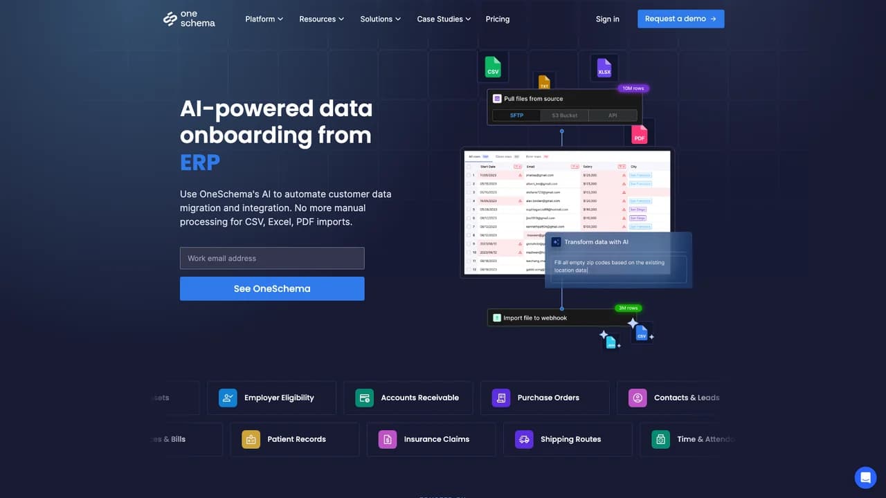 oneschema screenshot