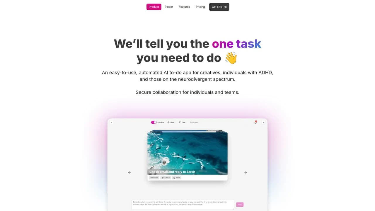 onetask screenshot