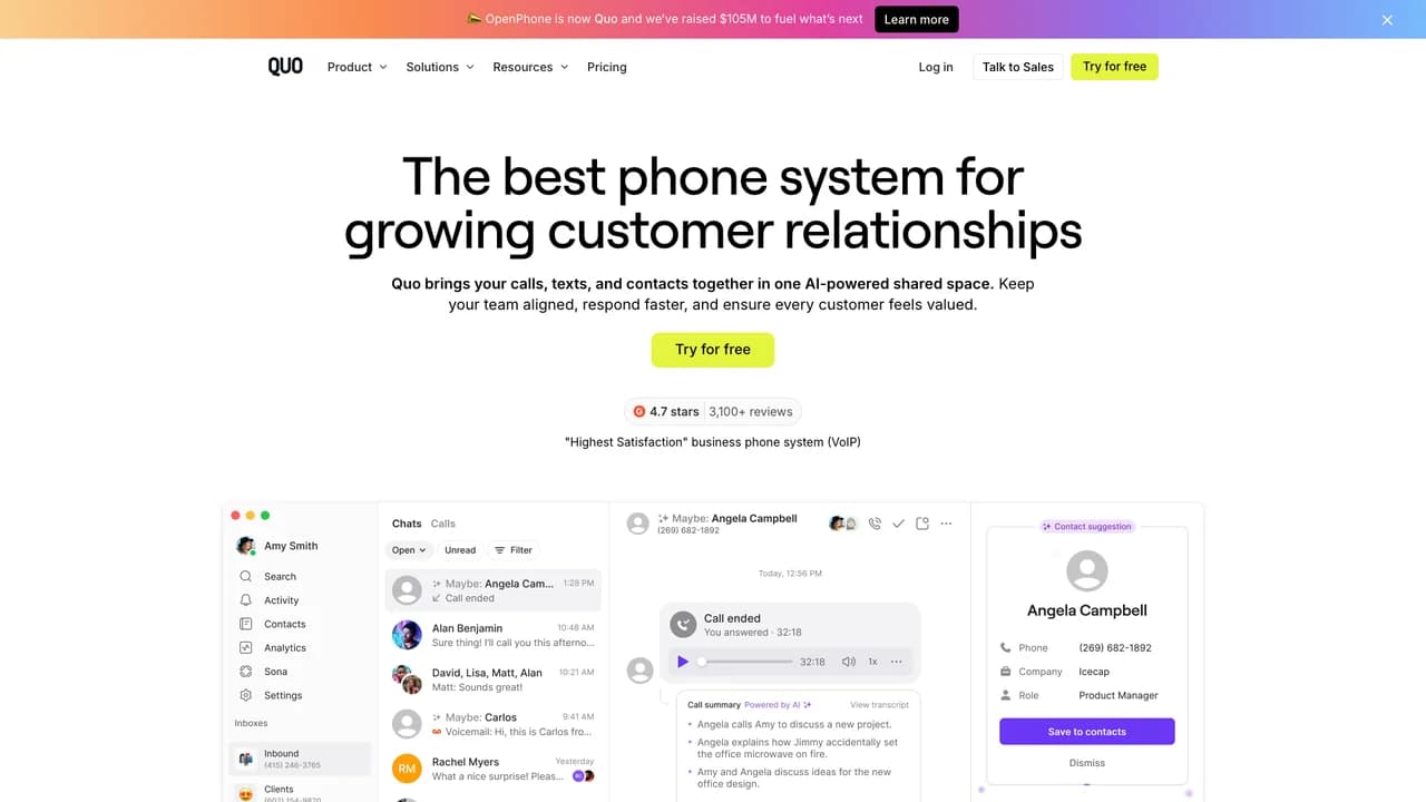 openphone screenshot