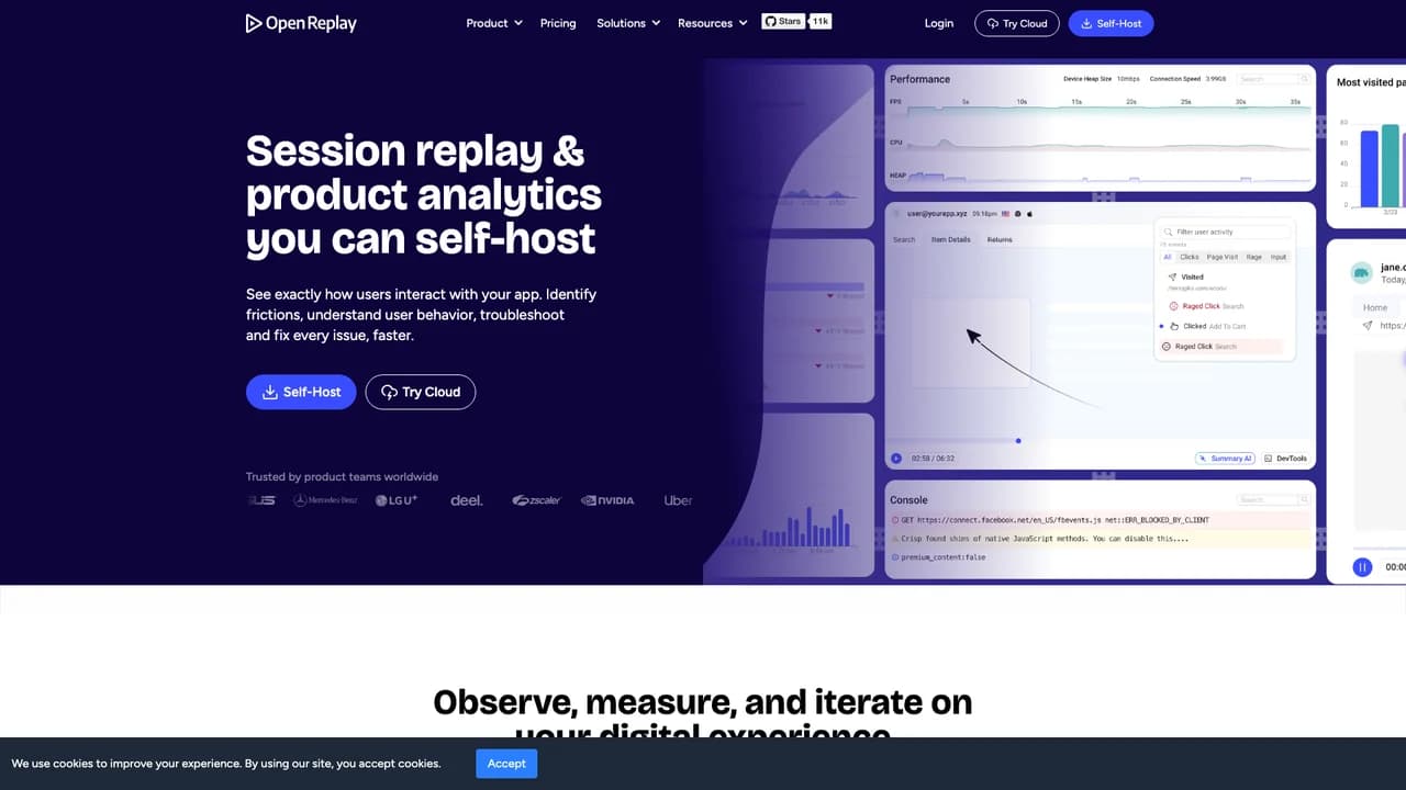 openreplay screenshot