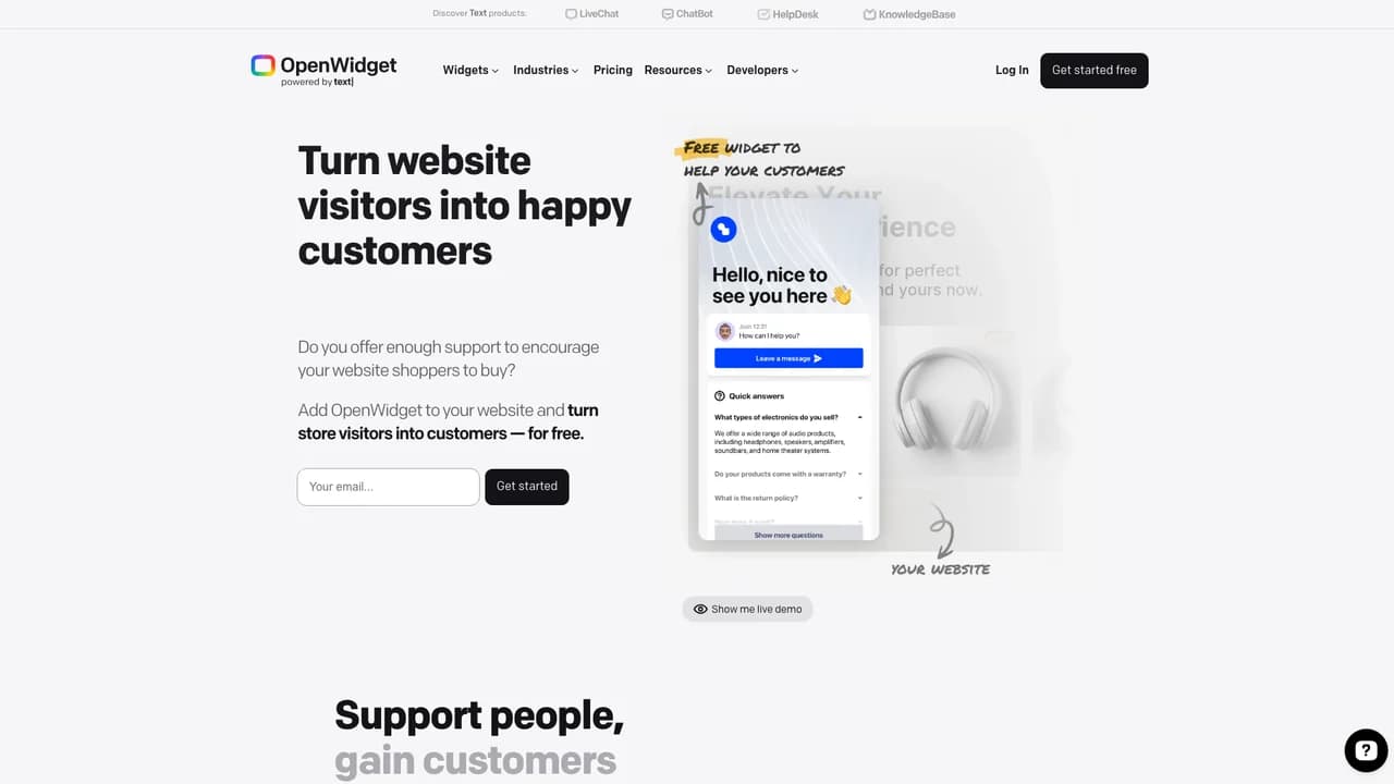 openwidget screenshot