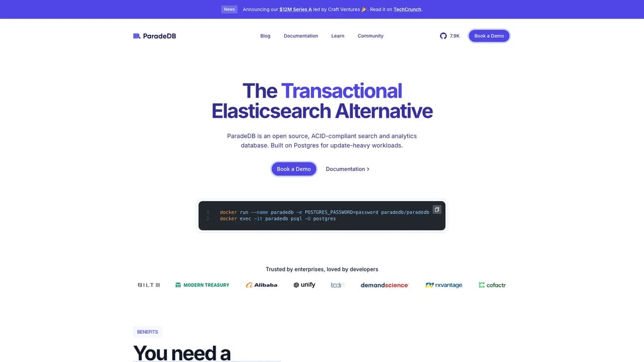 paradedb screenshot