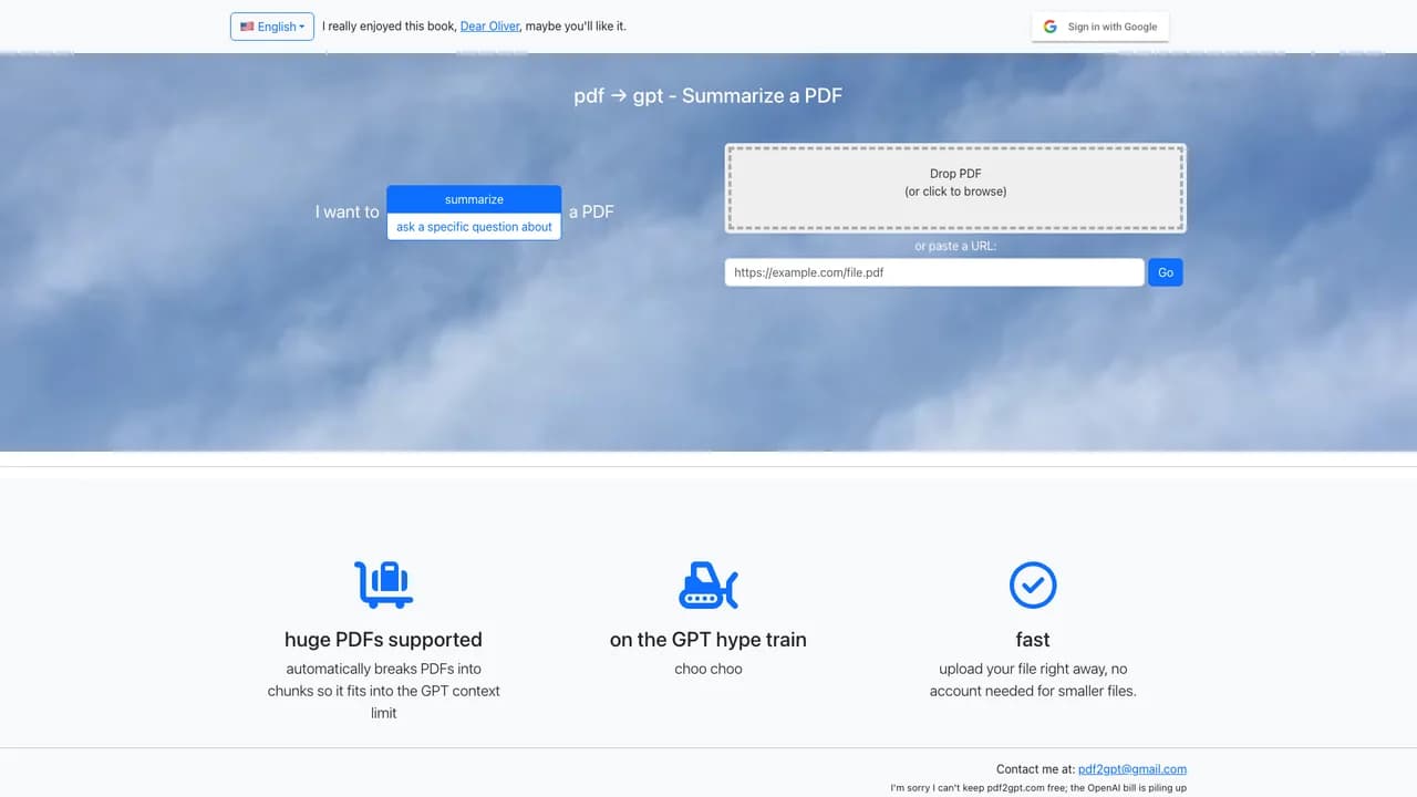 pdf2gpt screenshot