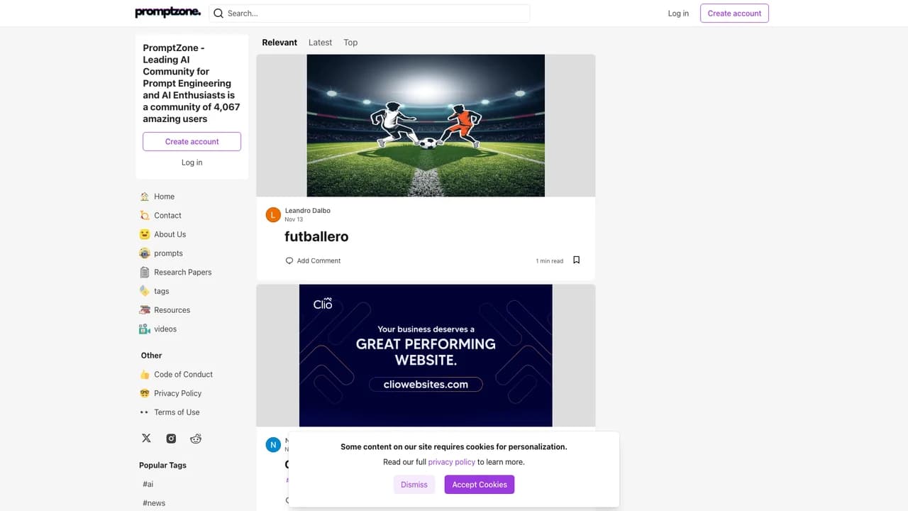 promptzone screenshot