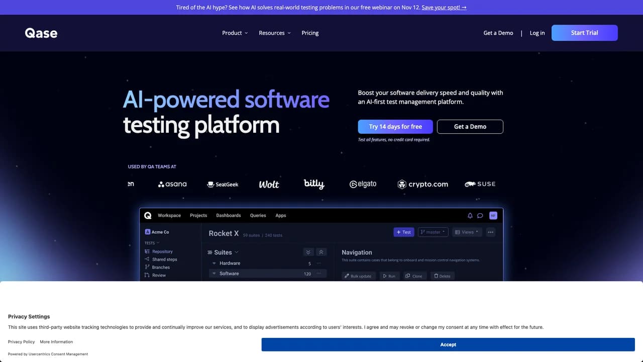 qase screenshot