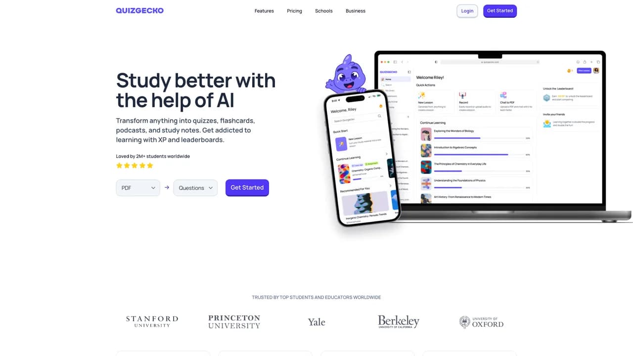 quizgecko screenshot
