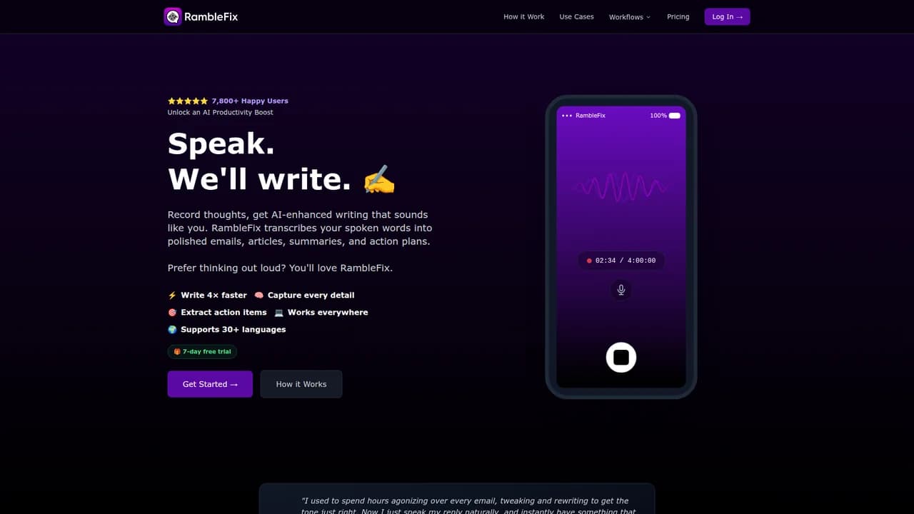 ramblefix screenshot
