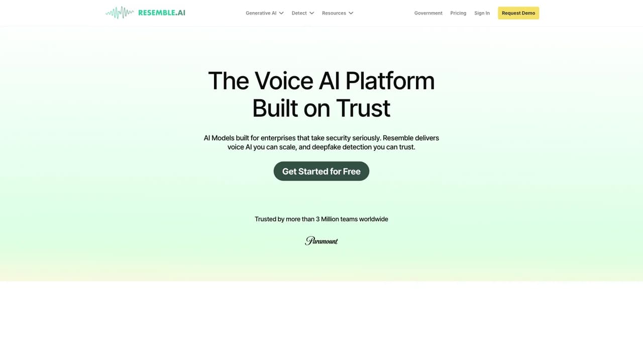 resemble-ai screenshot