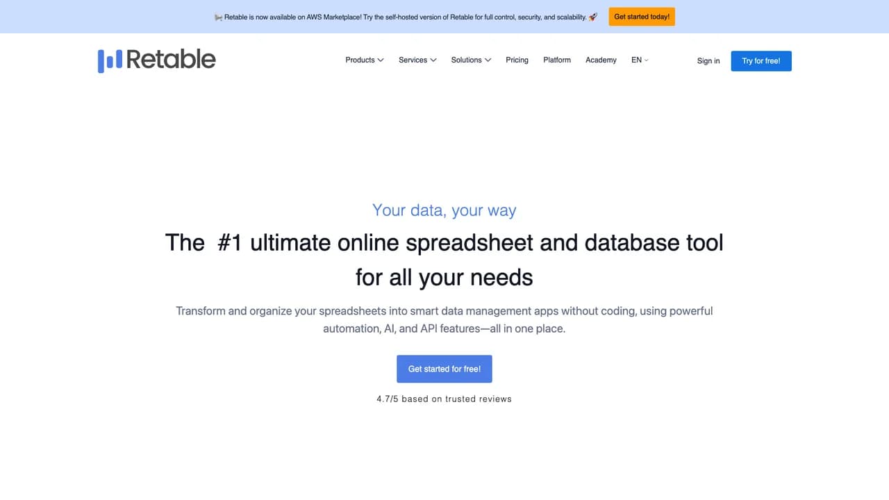 retable screenshot