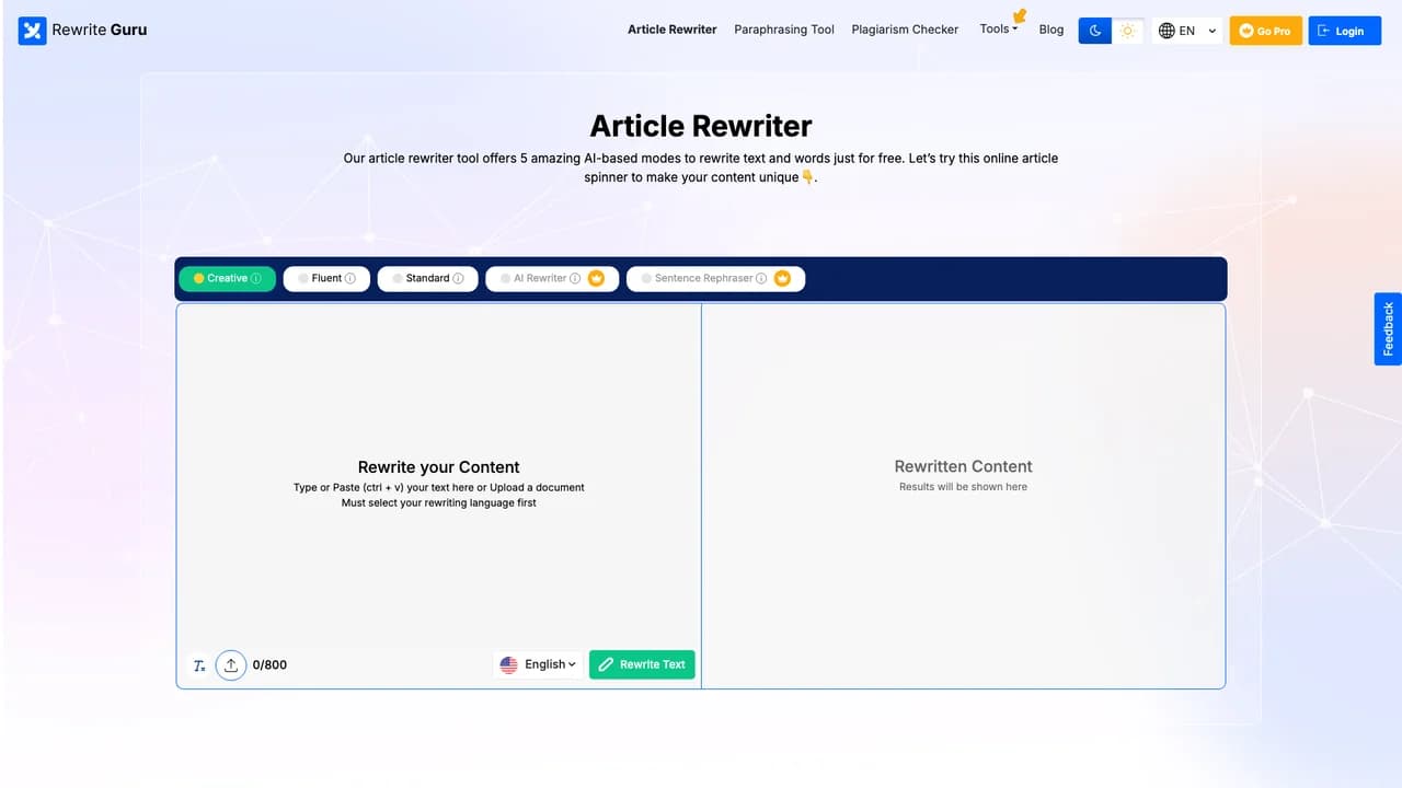 rewriteguru screenshot