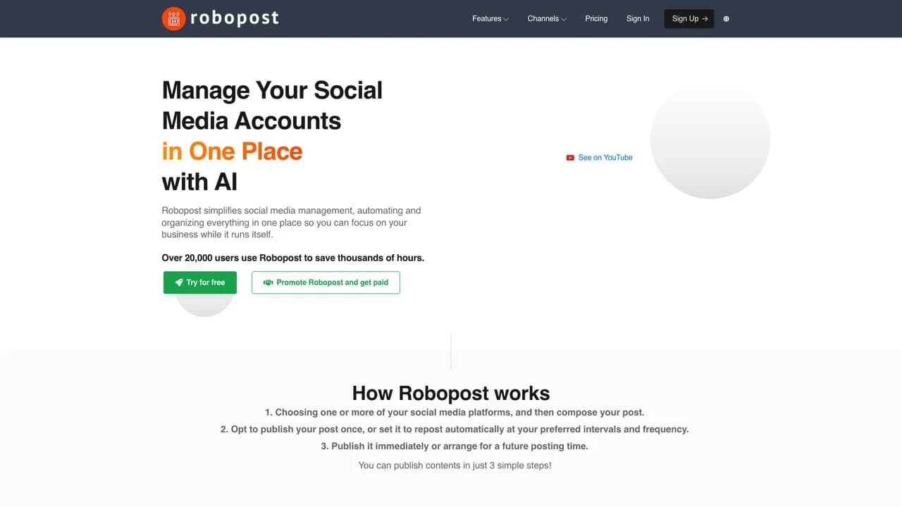 robopost screenshot