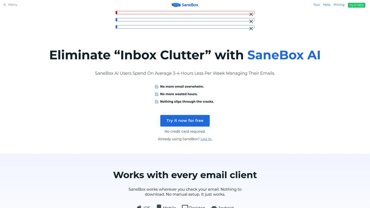 sanebox screenshot