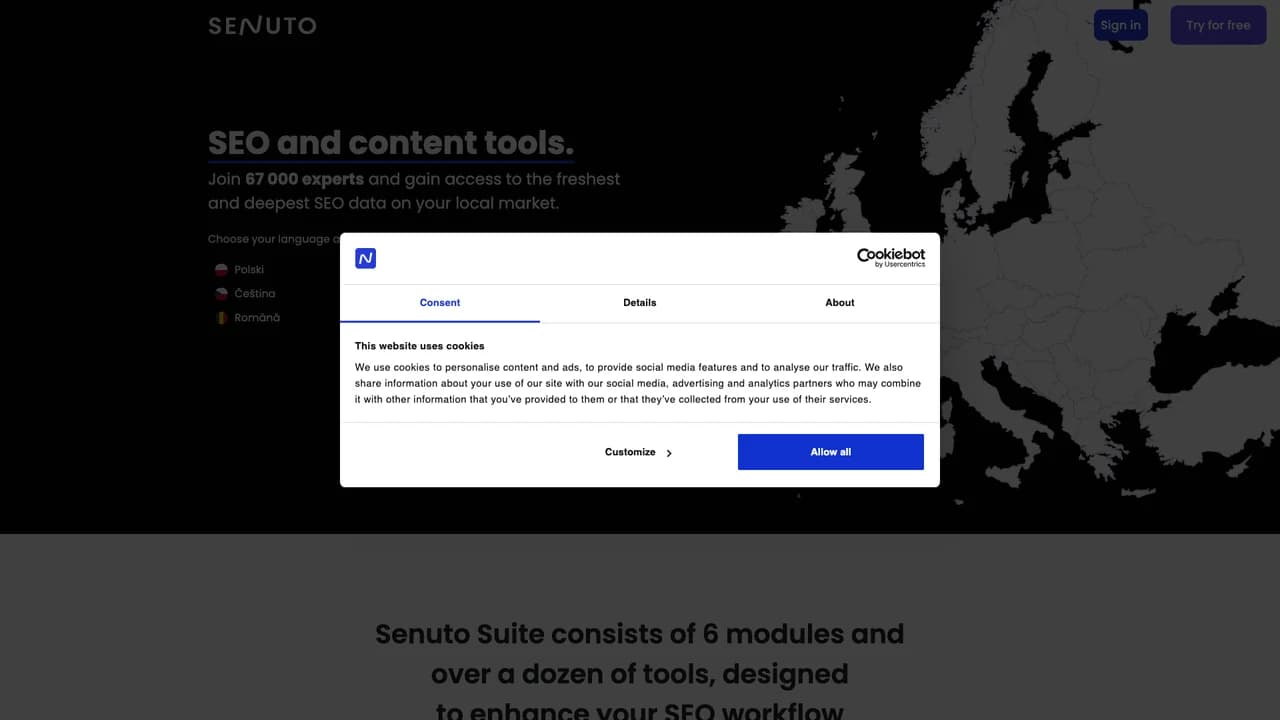 senuto screenshot