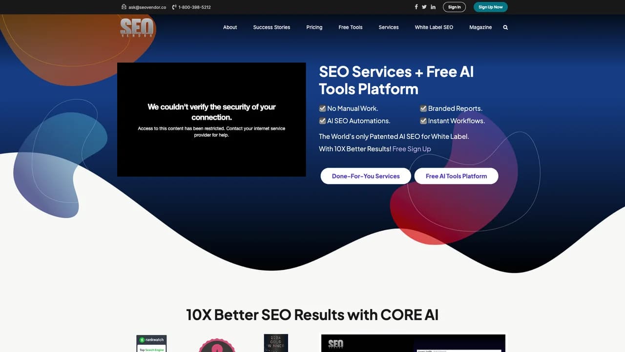 seo-vendor screenshot