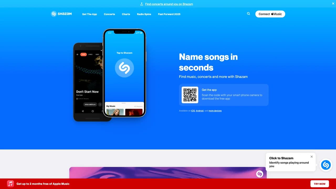 shazam screenshot