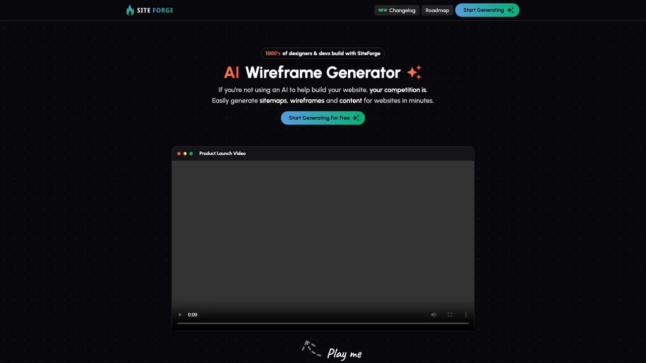 siteforge screenshot
