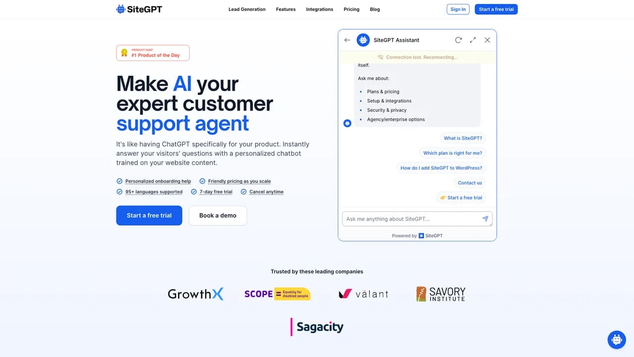 sitegpt screenshot