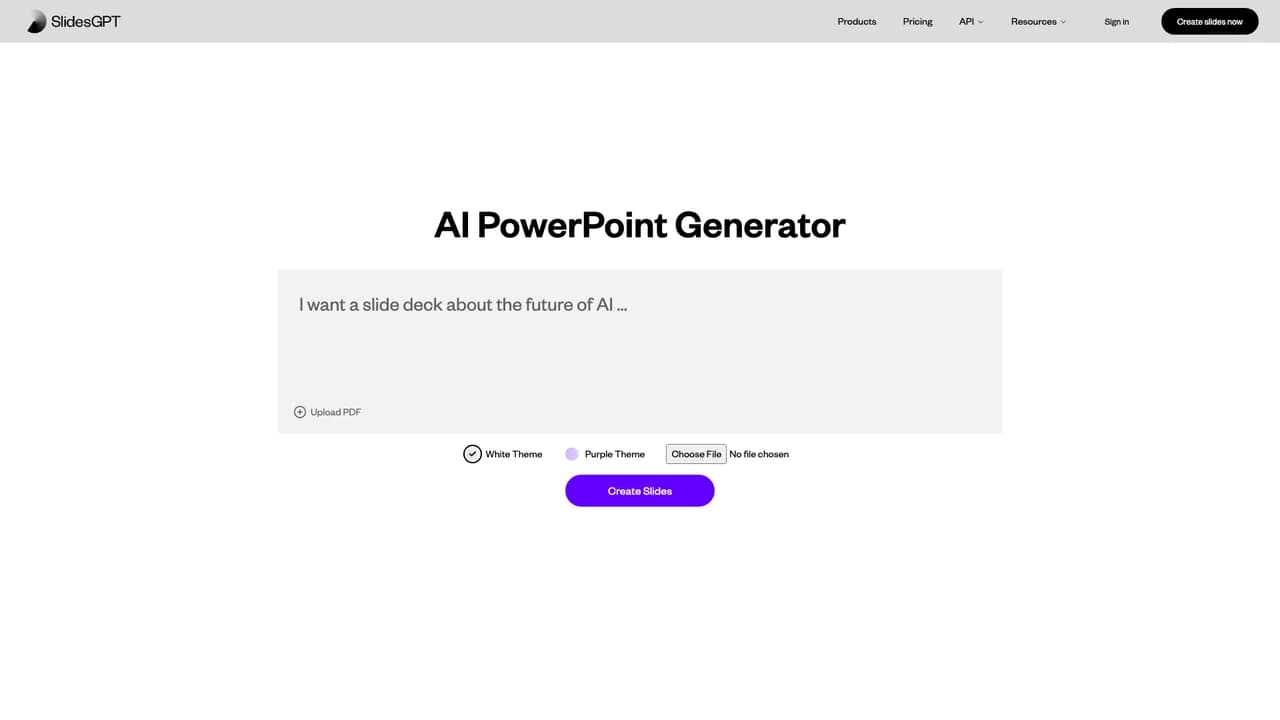 slidesgpt screenshot