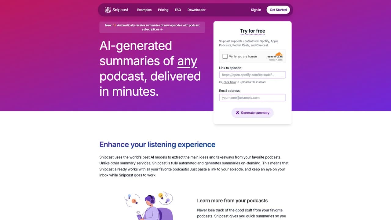 snipcast screenshot