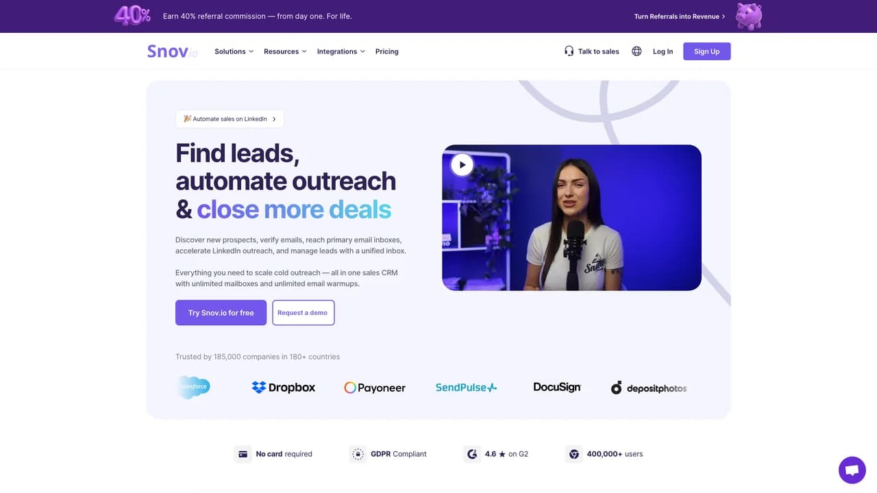 snovio screenshot