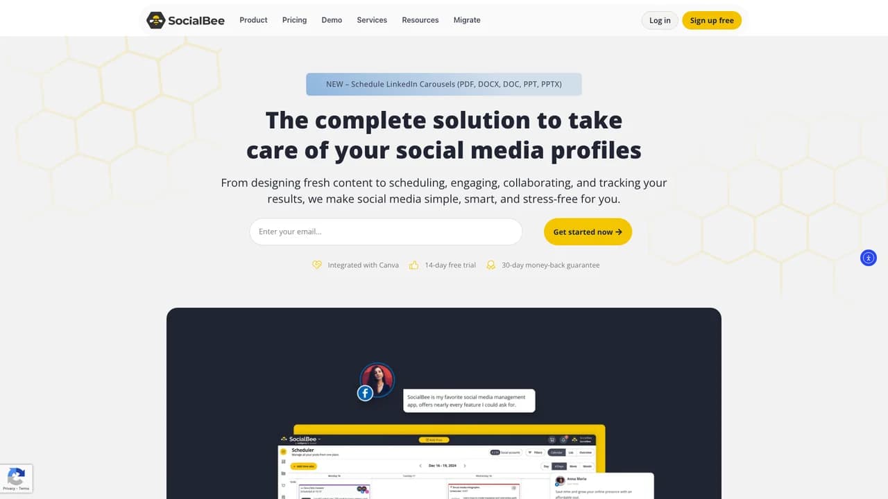 socialbee screenshot