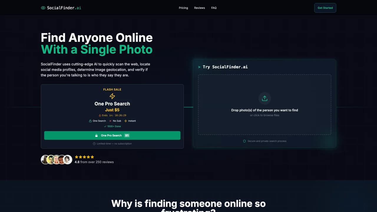 socialfinderai screenshot