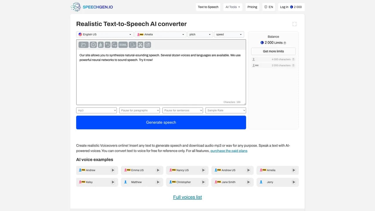 speechgen screenshot