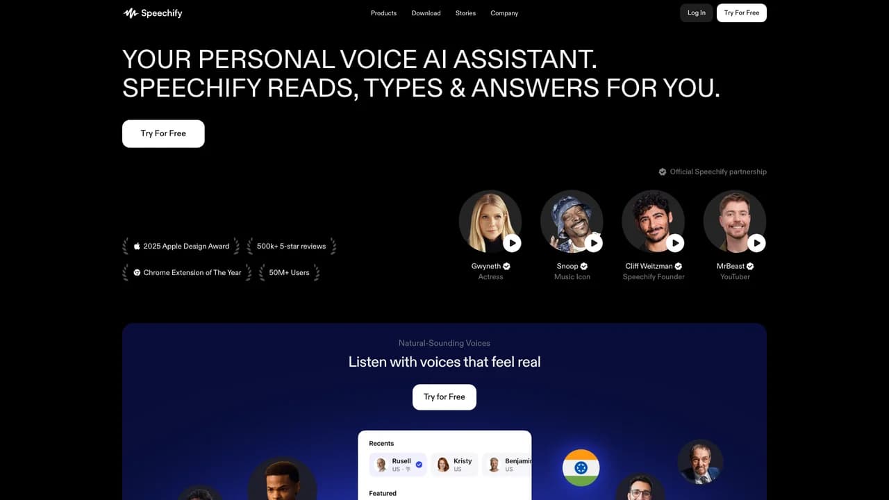 speechify screenshot