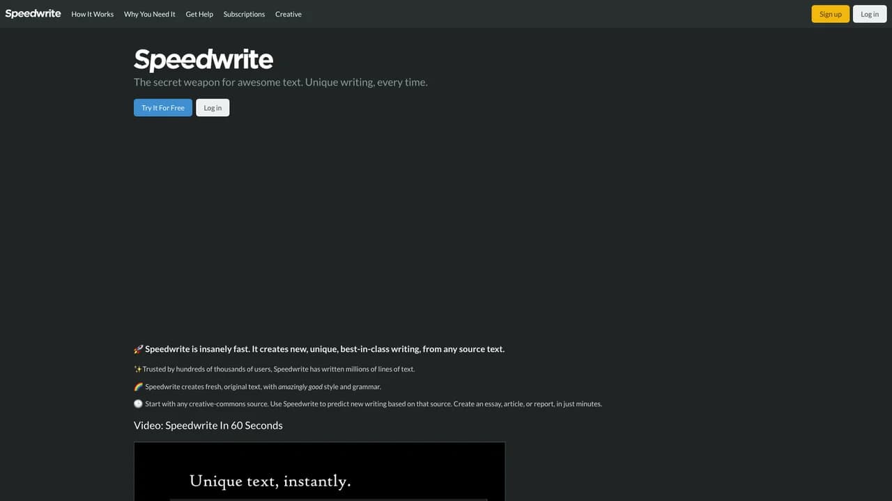 speedwrite screenshot
