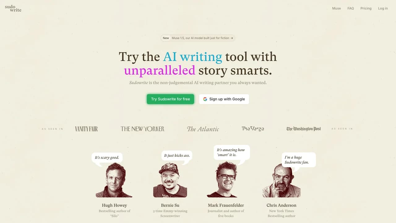 sudowrite screenshot